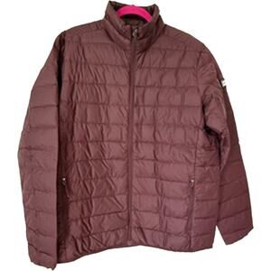 New Eddie Bauer Down Packable Full-Zip Jacket Brown/Fudge Men's Medium NWT